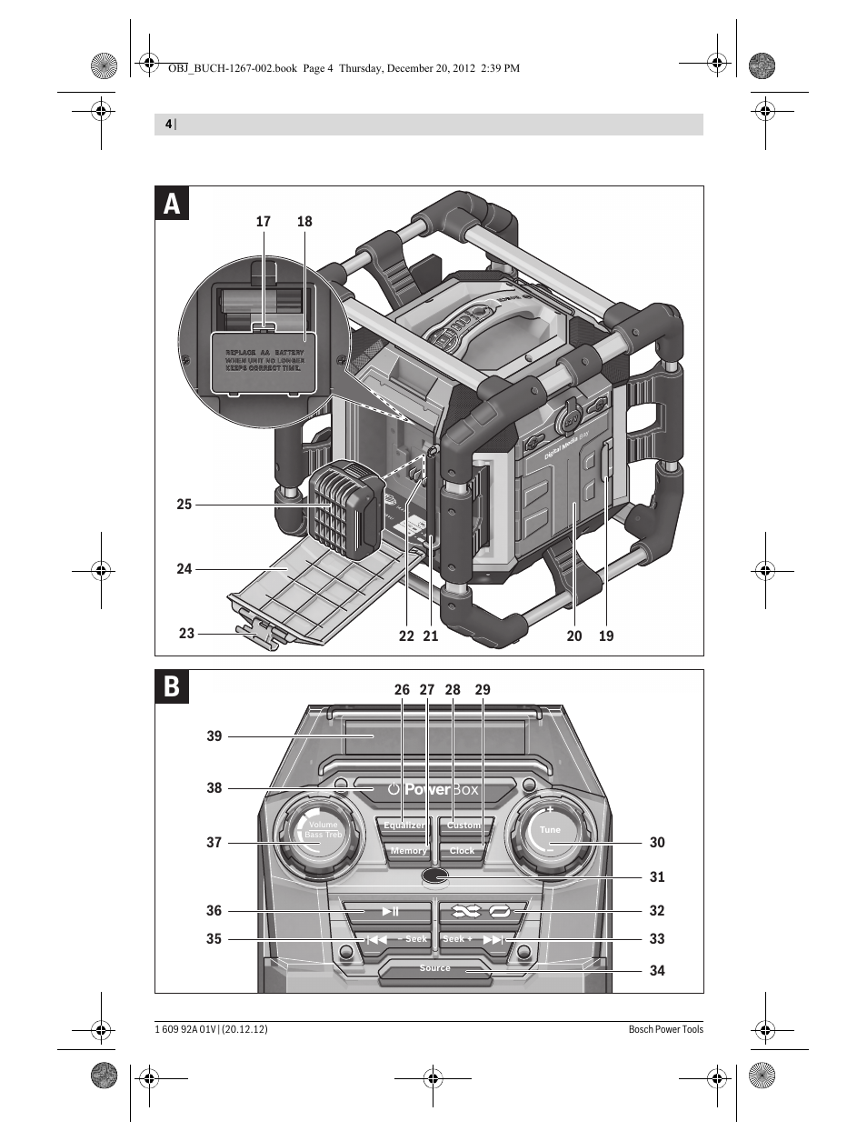 Power box, Source mute | Bosch GML 50 Professional User Manual | Page 4 / 262