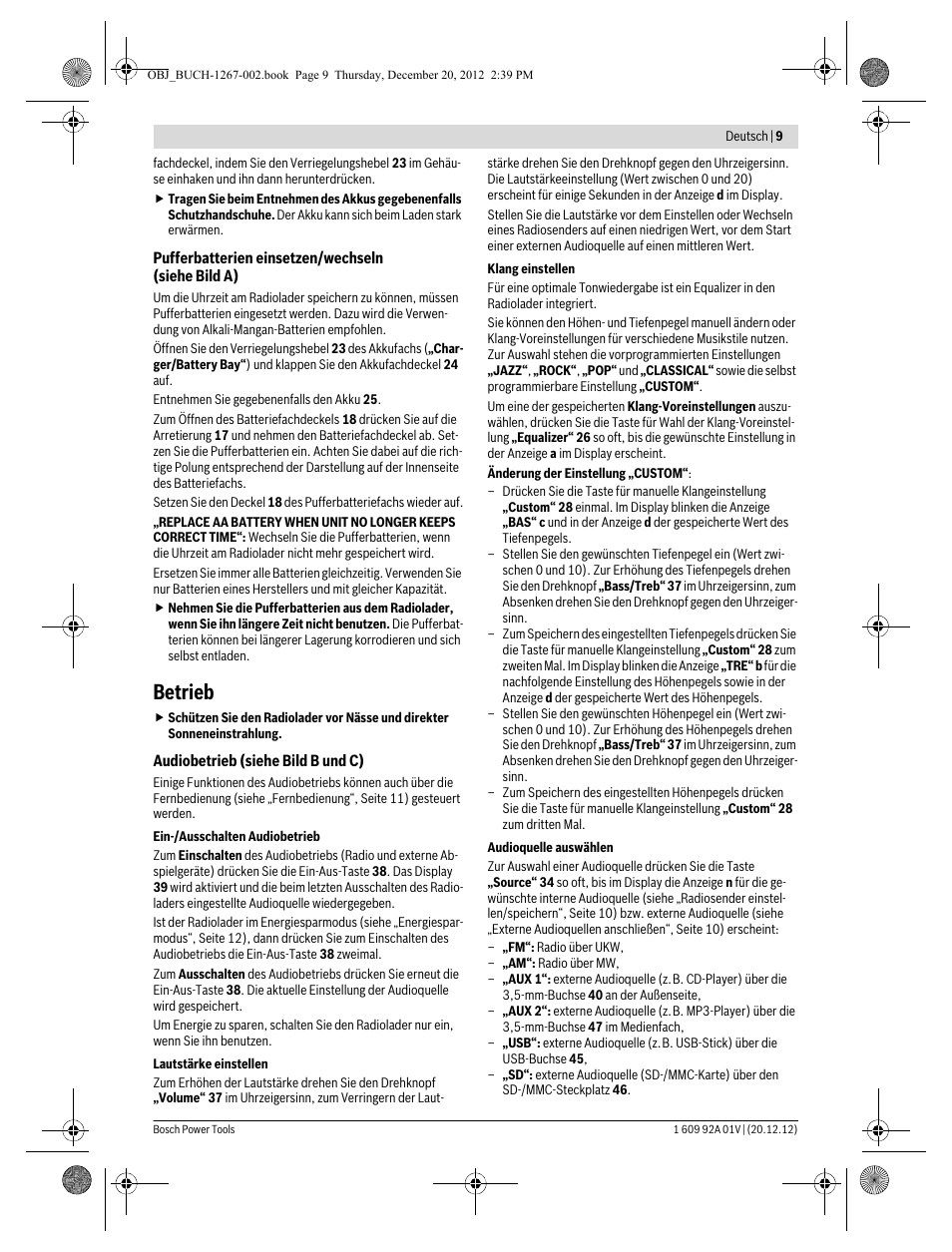 Betrieb | Bosch GML 50 Professional User Manual | Page 9 / 262