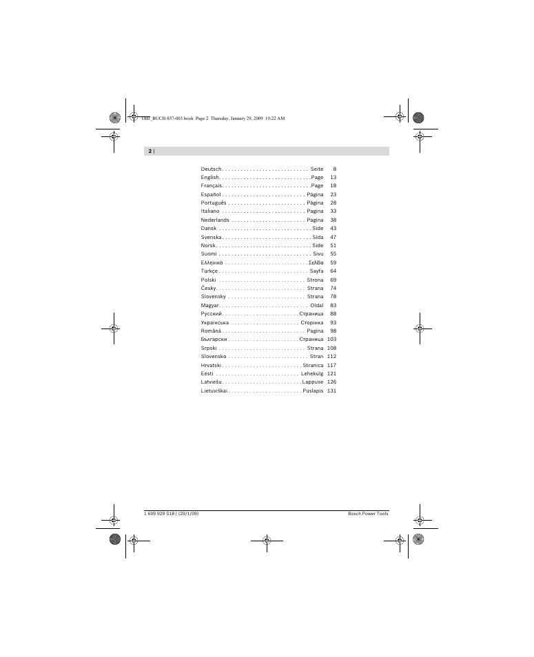 Bosch GTA 60 W Professional User Manual | Page 2 / 135