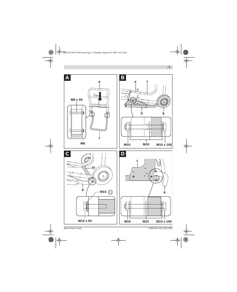 Ab c d | Bosch GTA 60 W Professional User Manual | Page 5 / 135