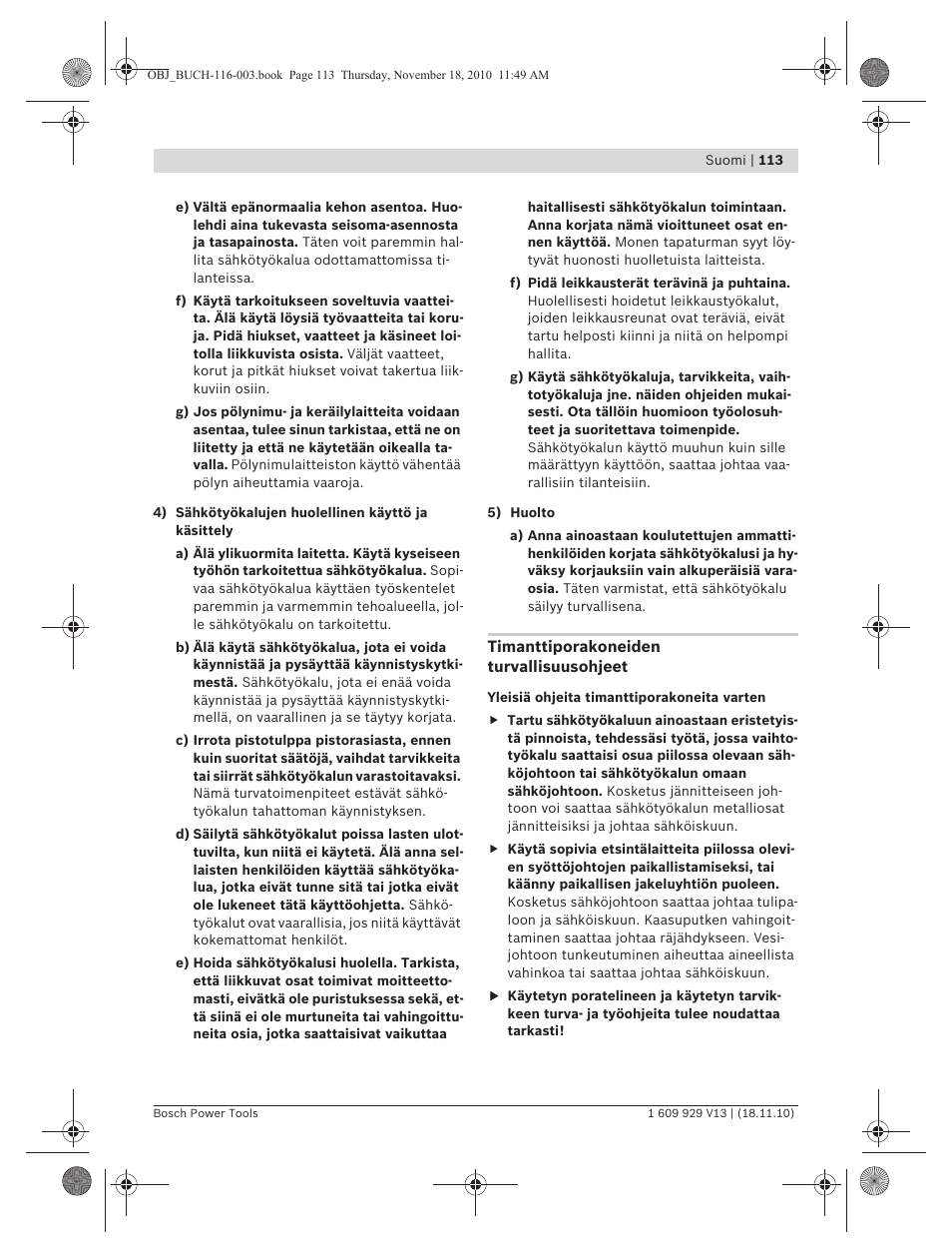 Bosch GDB 1600 WE Professional User Manual | Page 113 / 314