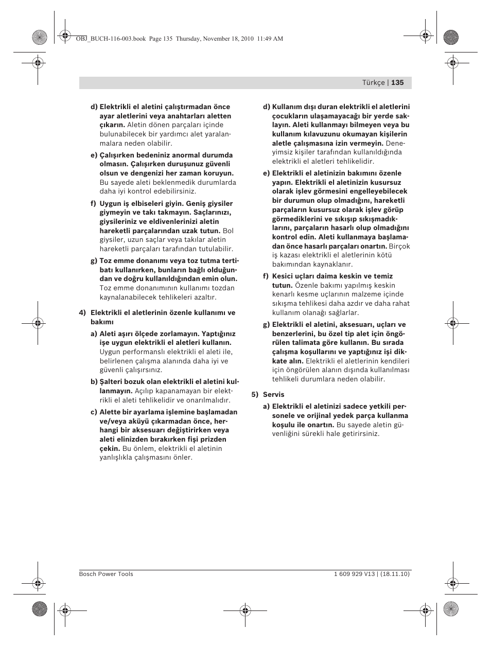 Bosch GDB 1600 WE Professional User Manual | Page 135 / 314