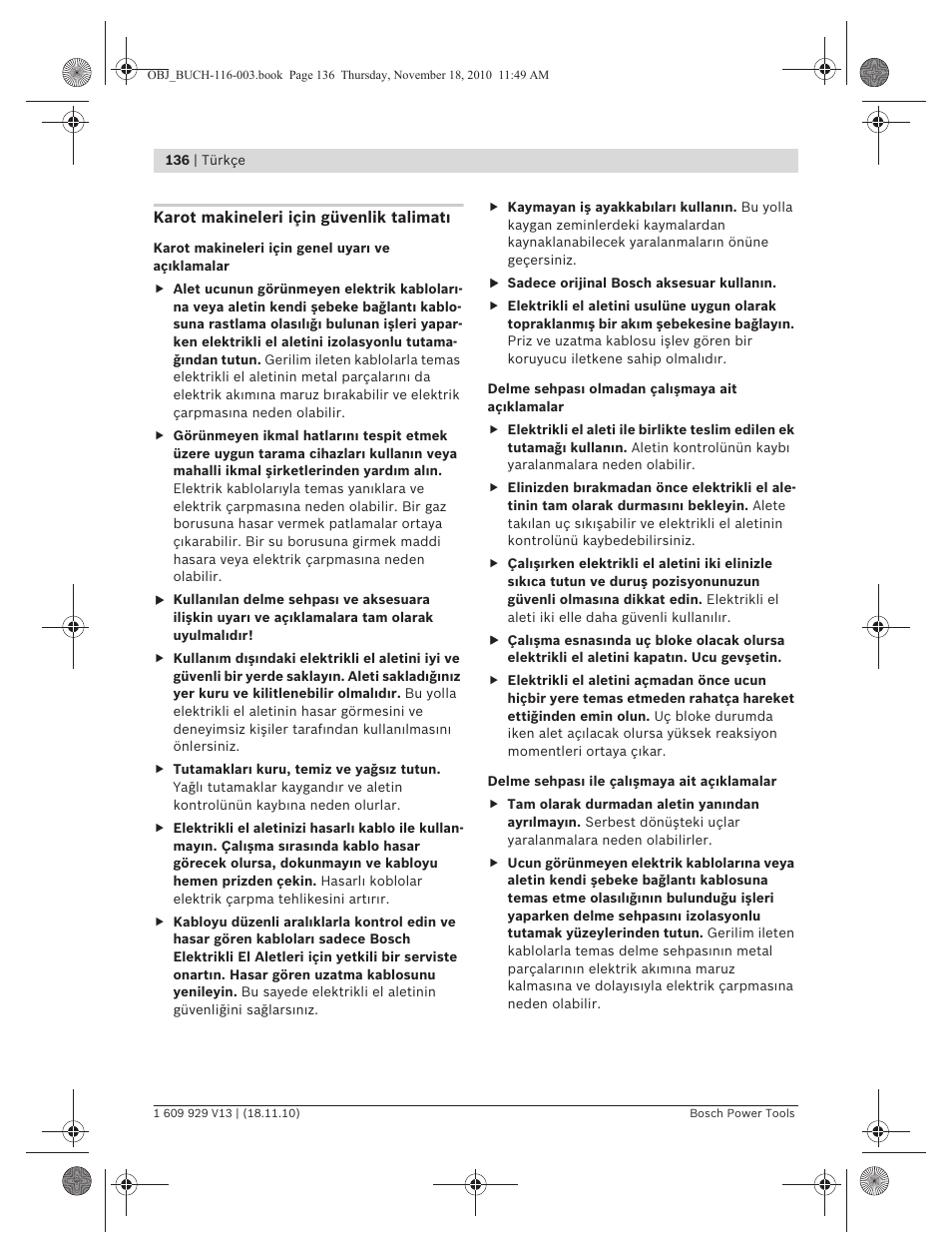 Bosch GDB 1600 WE Professional User Manual | Page 136 / 314