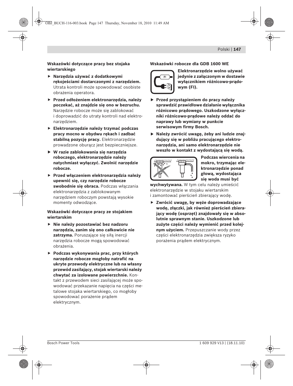 Bosch GDB 1600 WE Professional User Manual | Page 147 / 314