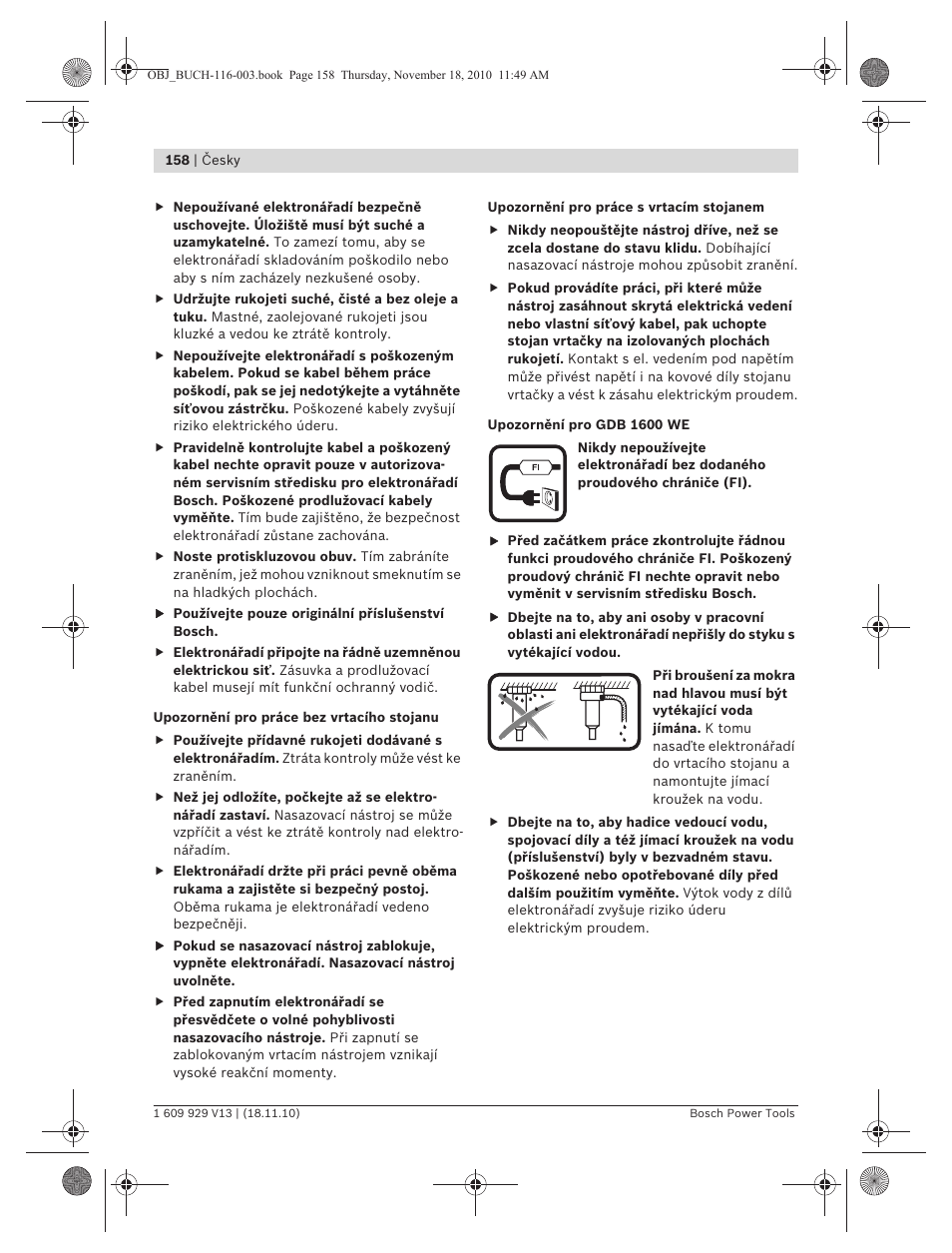 Bosch GDB 1600 WE Professional User Manual | Page 158 / 314