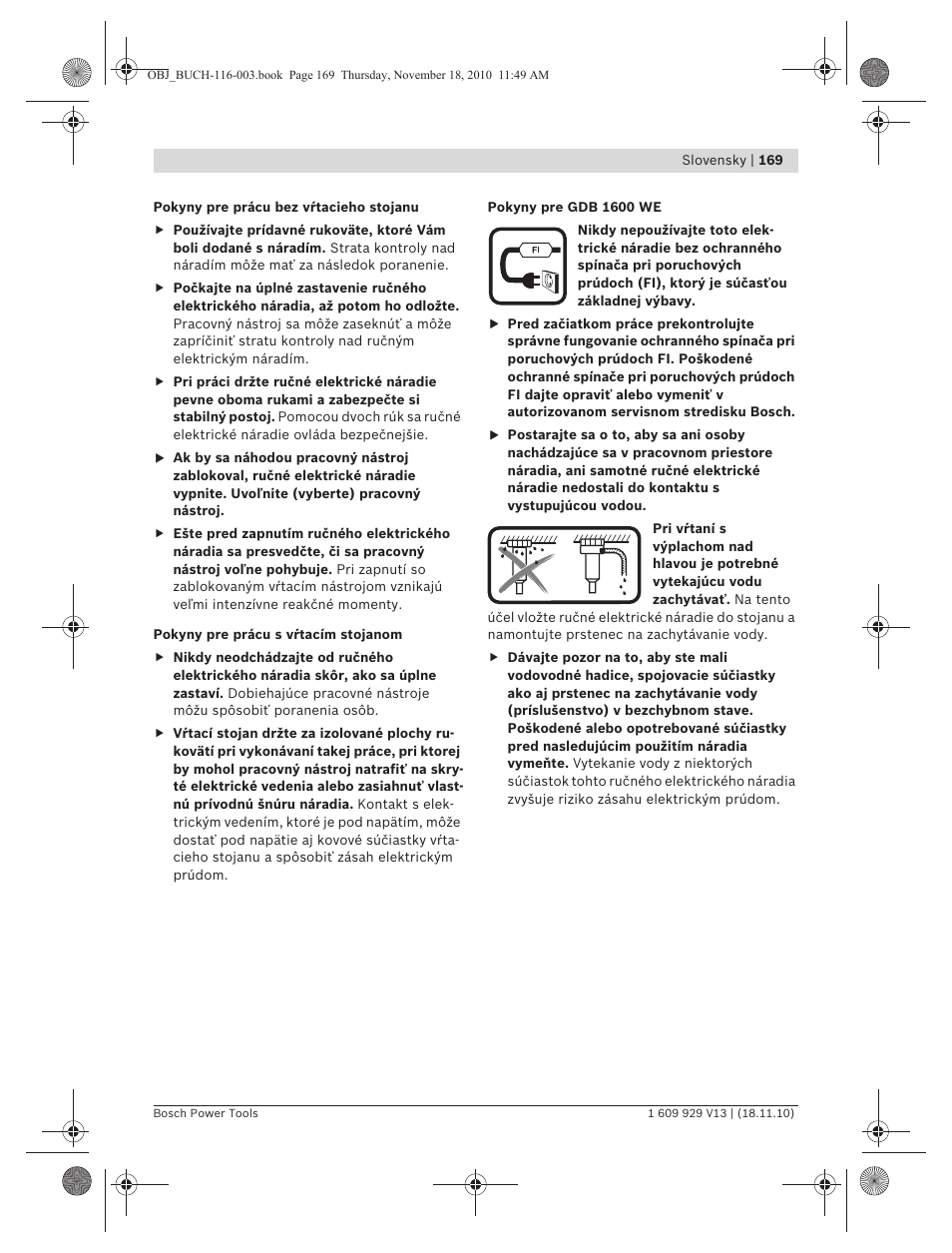 Bosch GDB 1600 WE Professional User Manual | Page 169 / 314