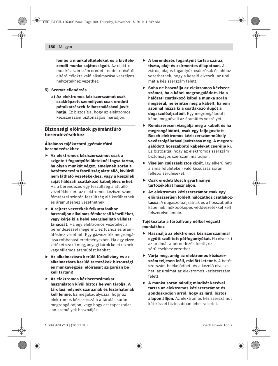 Bosch GDB 1600 WE Professional User Manual | Page 180 / 314