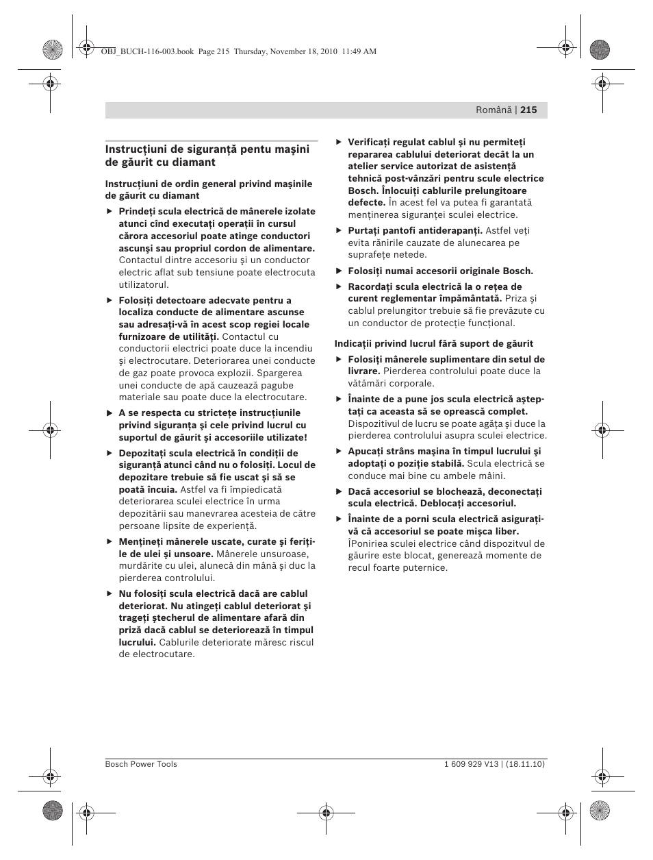 Bosch GDB 1600 WE Professional User Manual | Page 215 / 314