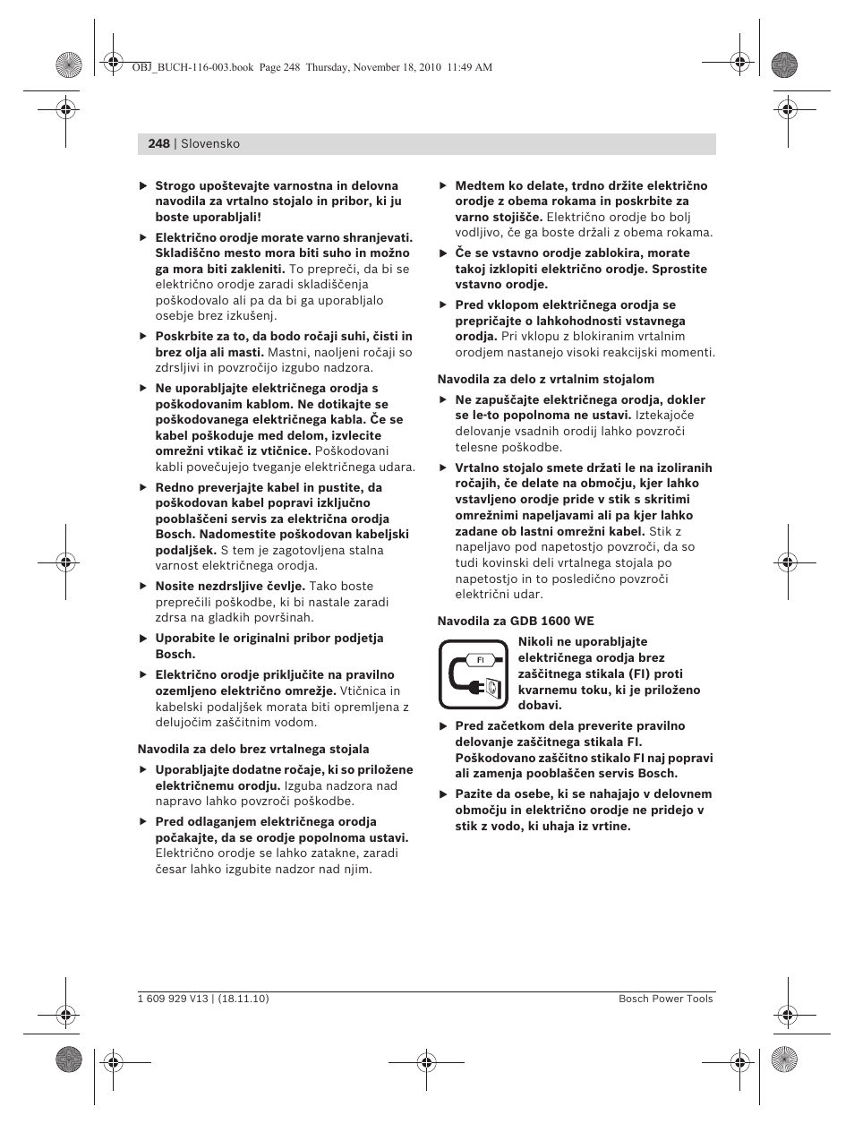 Bosch GDB 1600 WE Professional User Manual | Page 248 / 314