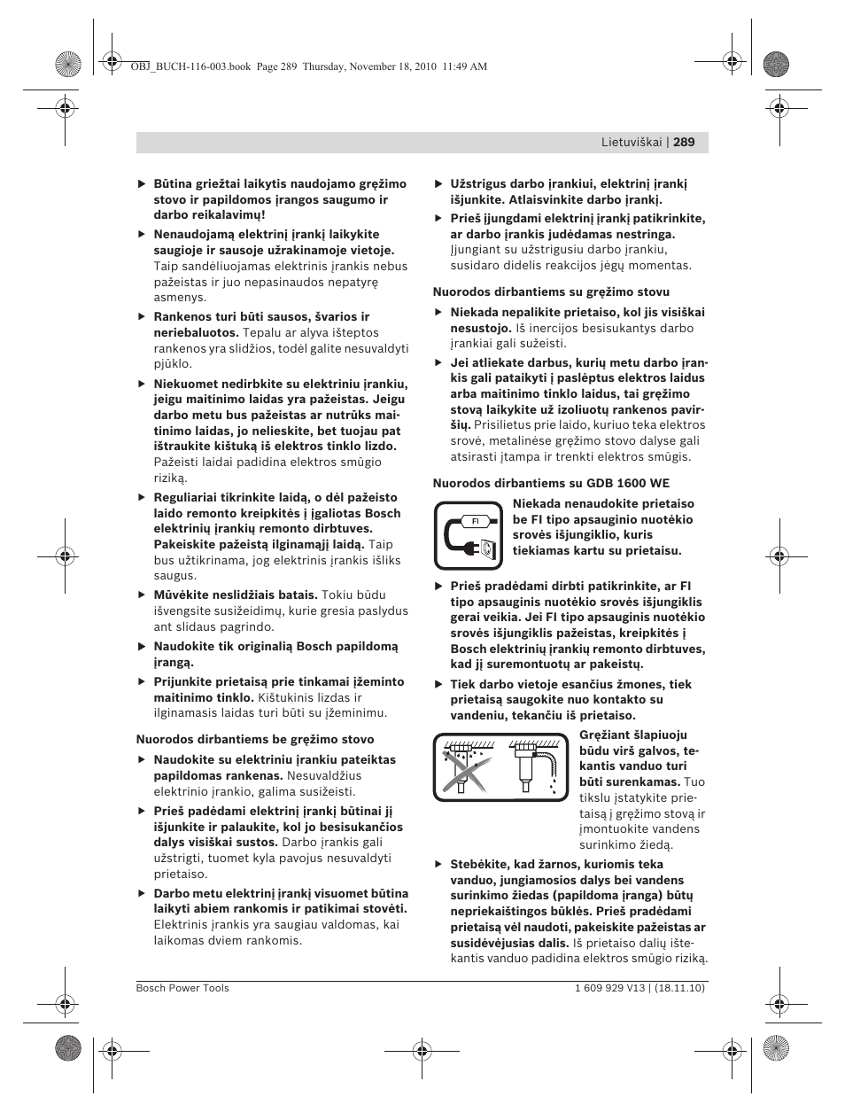 Bosch GDB 1600 WE Professional User Manual | Page 289 / 314