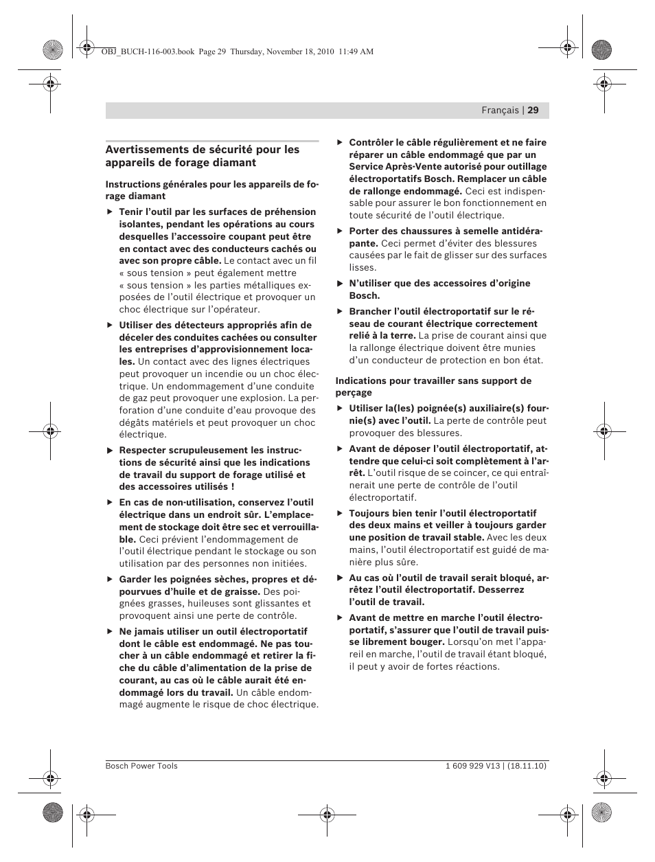 Bosch GDB 1600 WE Professional User Manual | Page 29 / 314