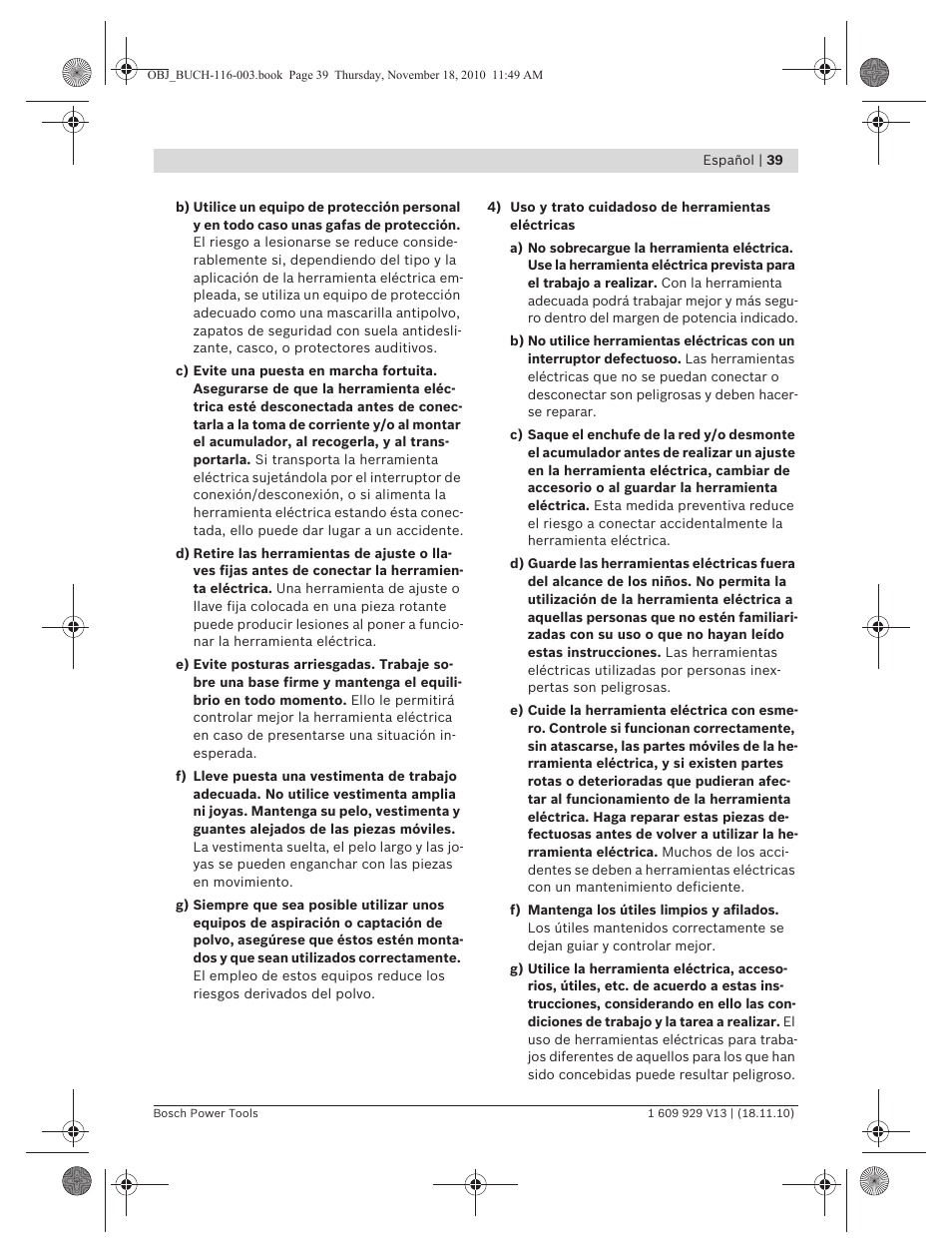 Bosch GDB 1600 WE Professional User Manual | Page 39 / 314