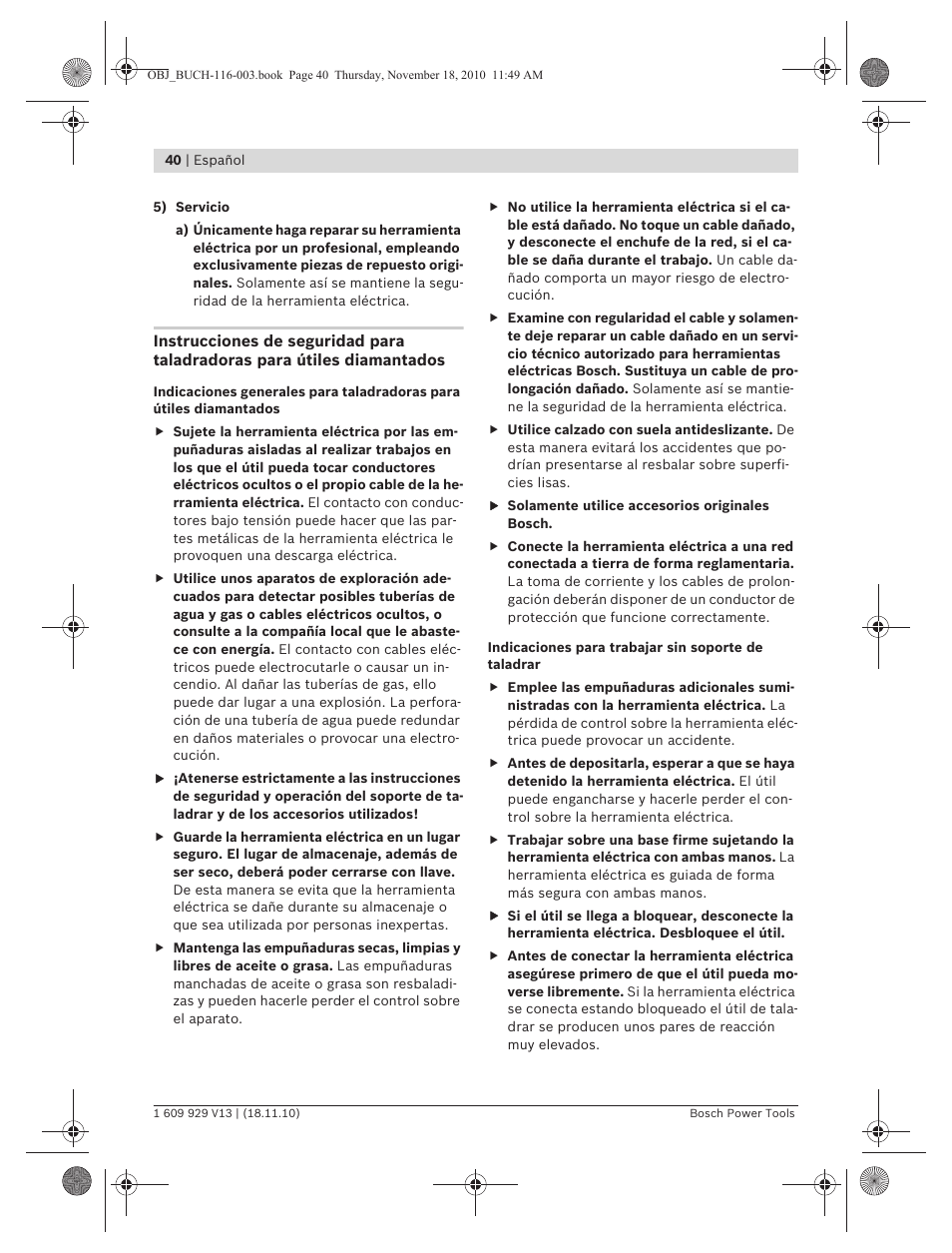 Bosch GDB 1600 WE Professional User Manual | Page 40 / 314