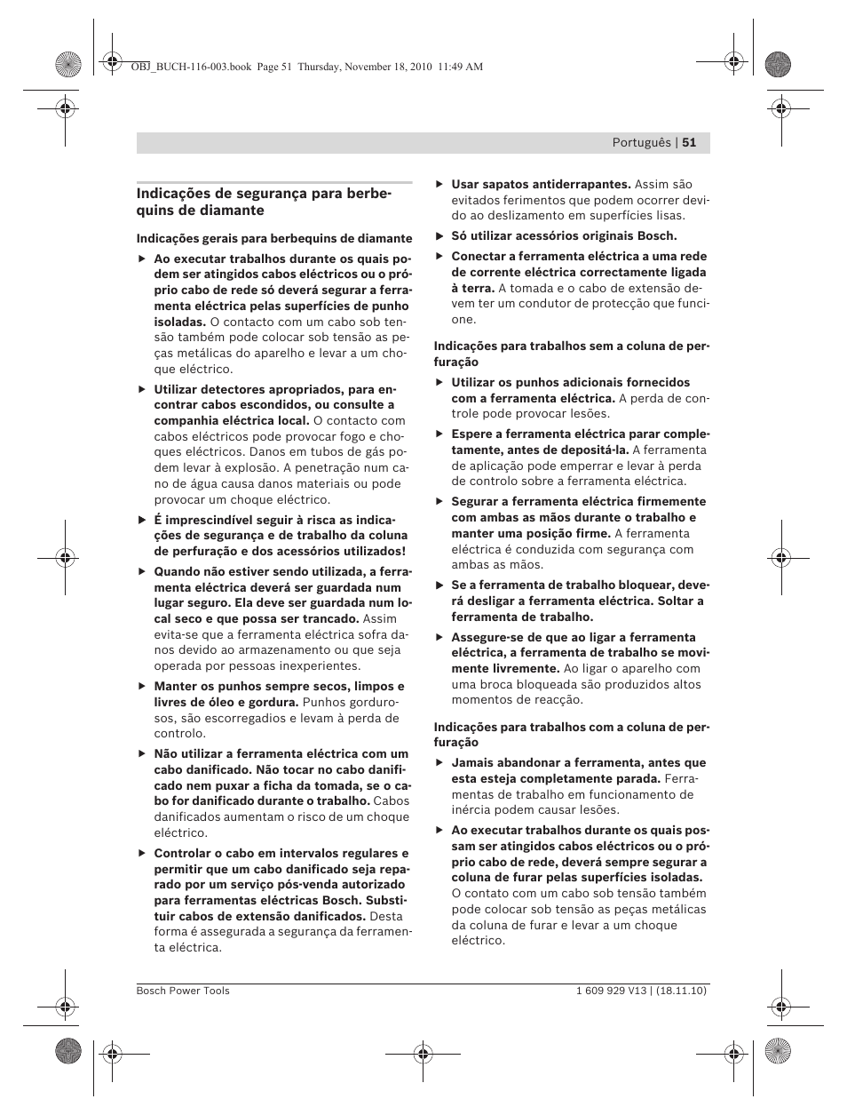 Bosch GDB 1600 WE Professional User Manual | Page 51 / 314