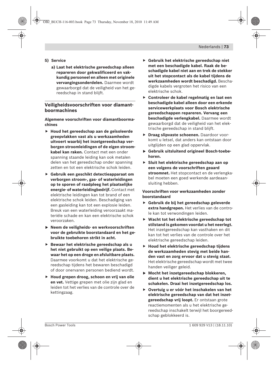 Bosch GDB 1600 WE Professional User Manual | Page 73 / 314