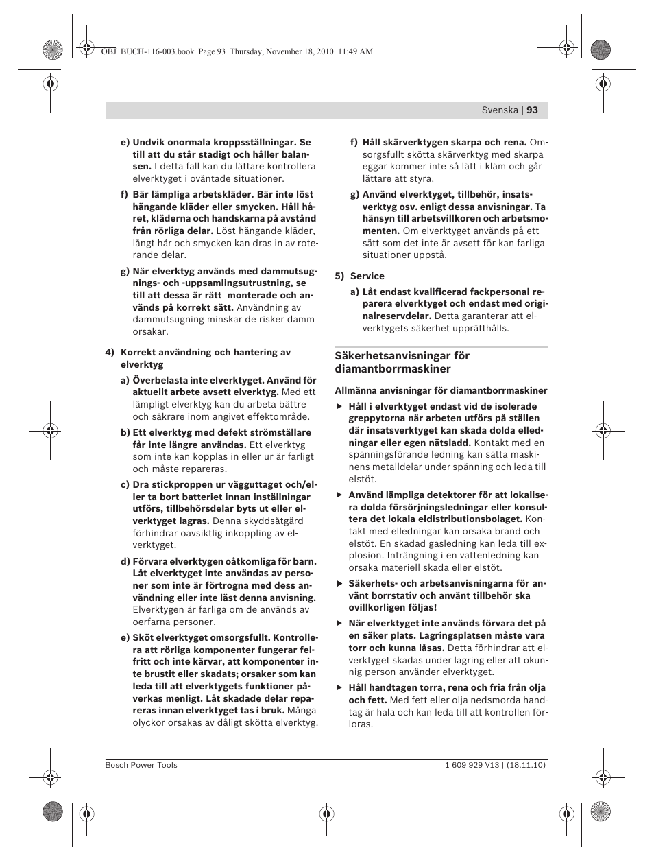 Bosch GDB 1600 WE Professional User Manual | Page 93 / 314