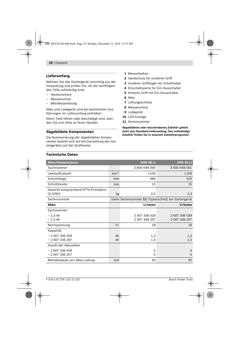 Bosch AHS 52 LI User Manual | Page 10 / 297