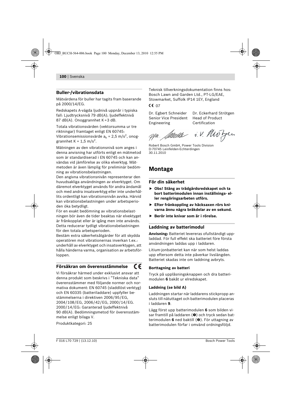 Montage | Bosch AHS 52 LI User Manual | Page 100 / 297