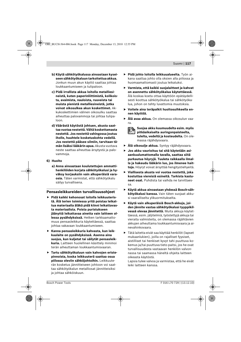 Bosch AHS 52 LI User Manual | Page 117 / 297