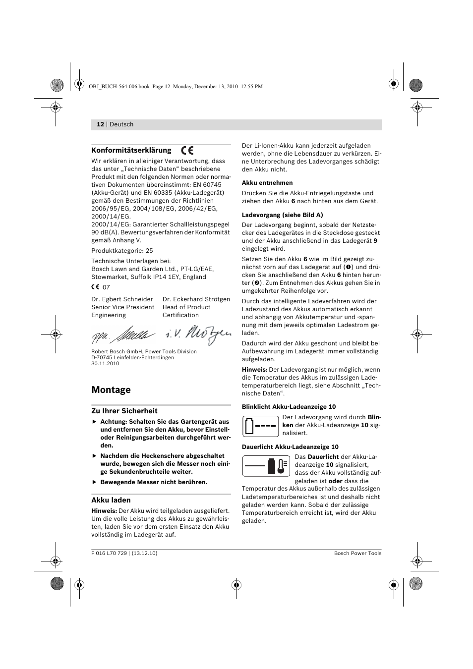 Montage | Bosch AHS 52 LI User Manual | Page 12 / 297