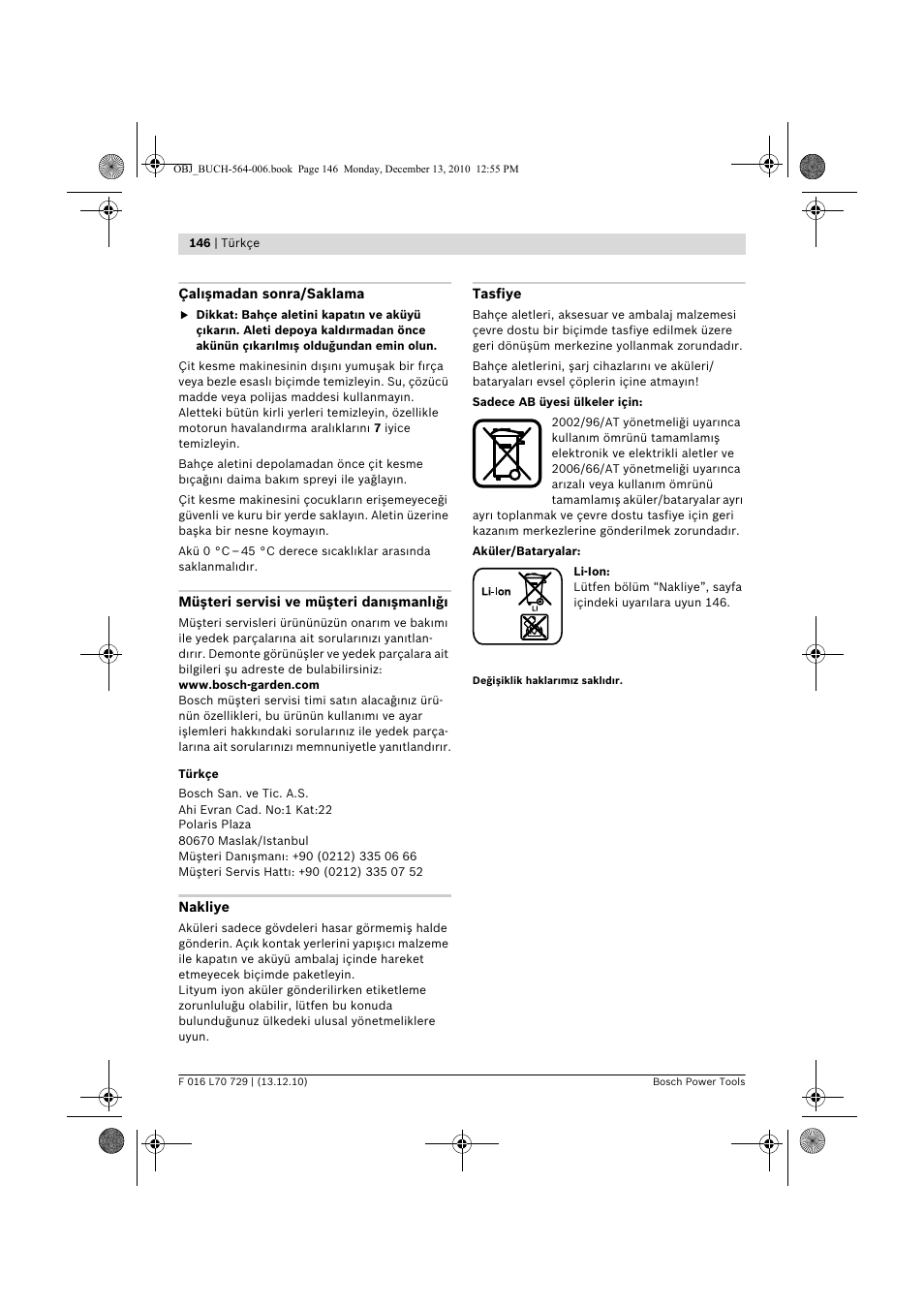 Bosch AHS 52 LI User Manual | Page 146 / 297