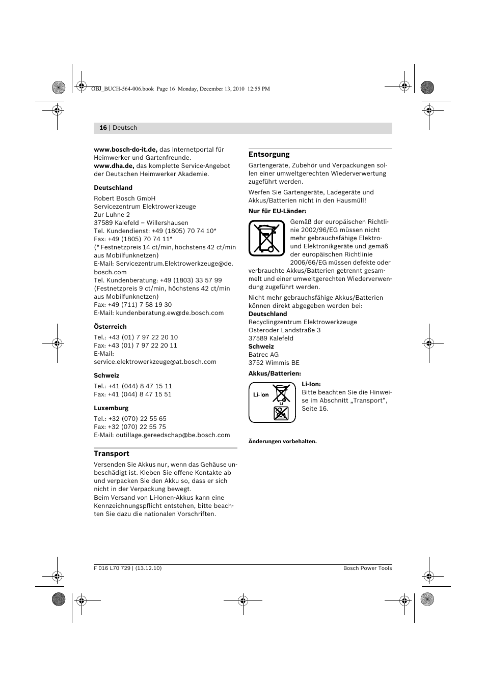 Bosch AHS 52 LI User Manual | Page 16 / 297