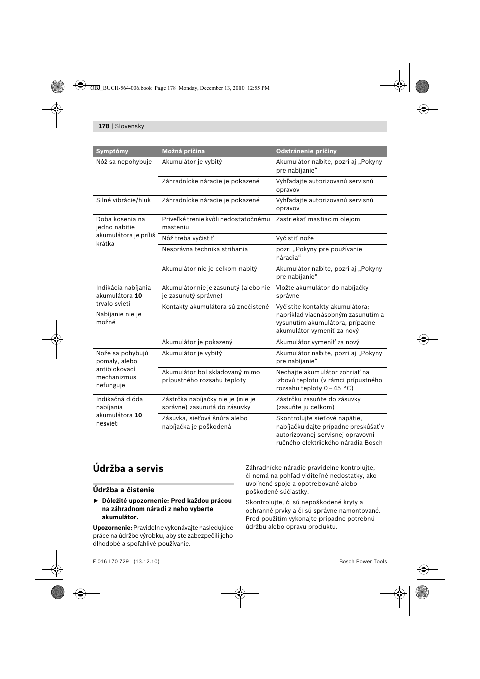 Údržba a servis | Bosch AHS 52 LI User Manual | Page 178 / 297