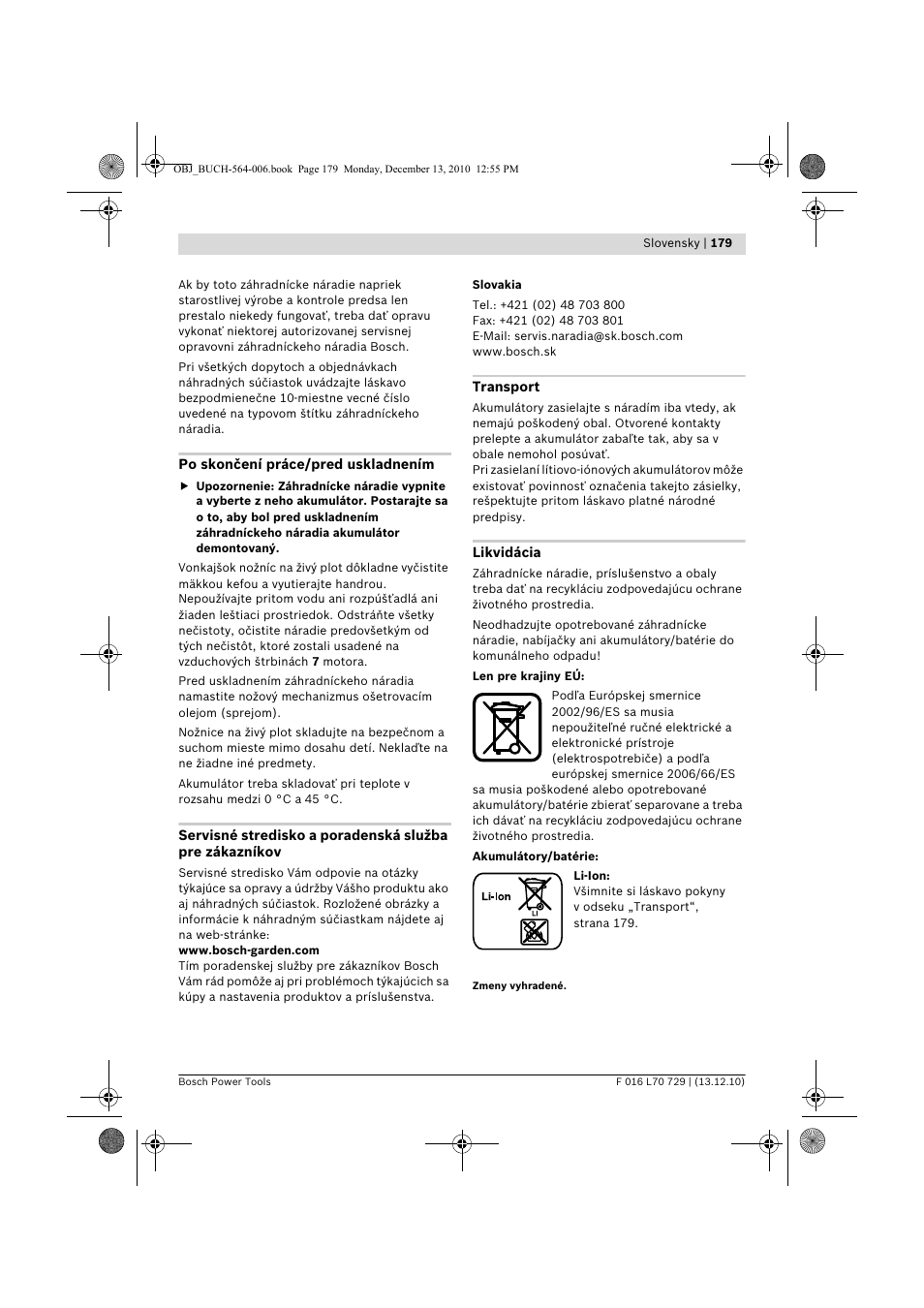 Bosch AHS 52 LI User Manual | Page 179 / 297