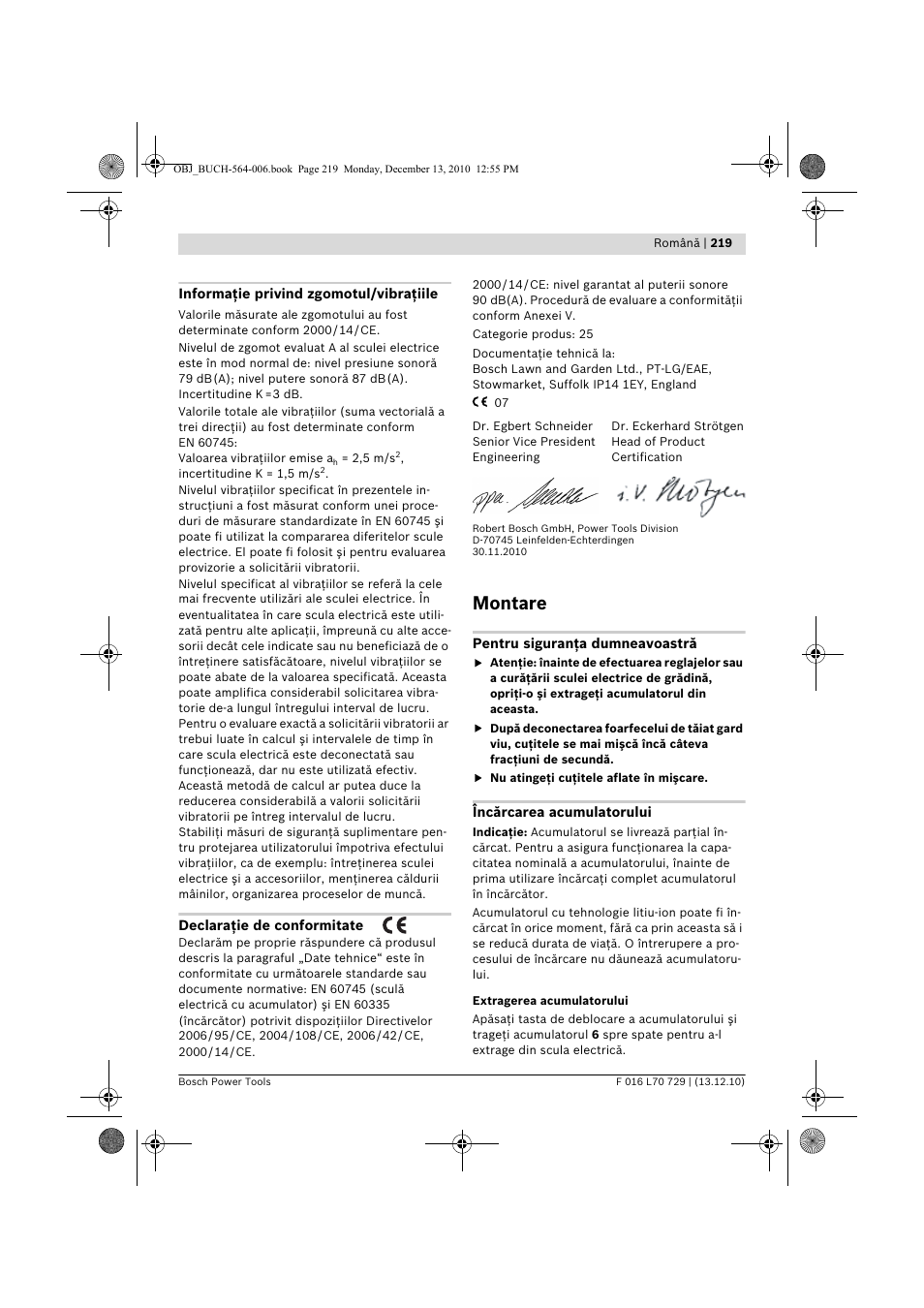 Montare | Bosch AHS 52 LI User Manual | Page 219 / 297