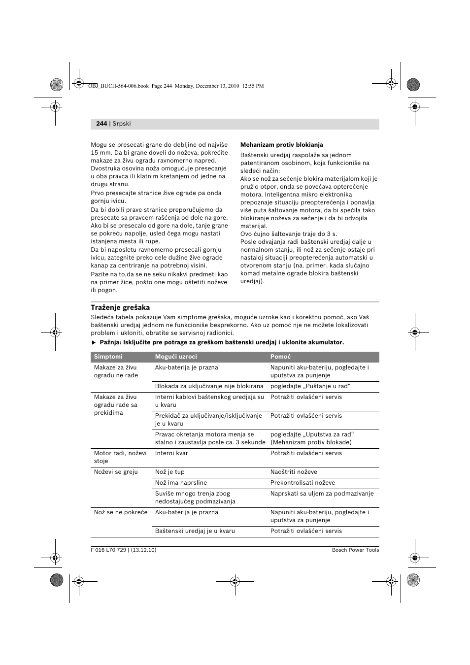 Bosch AHS 52 LI User Manual | Page 244 / 297