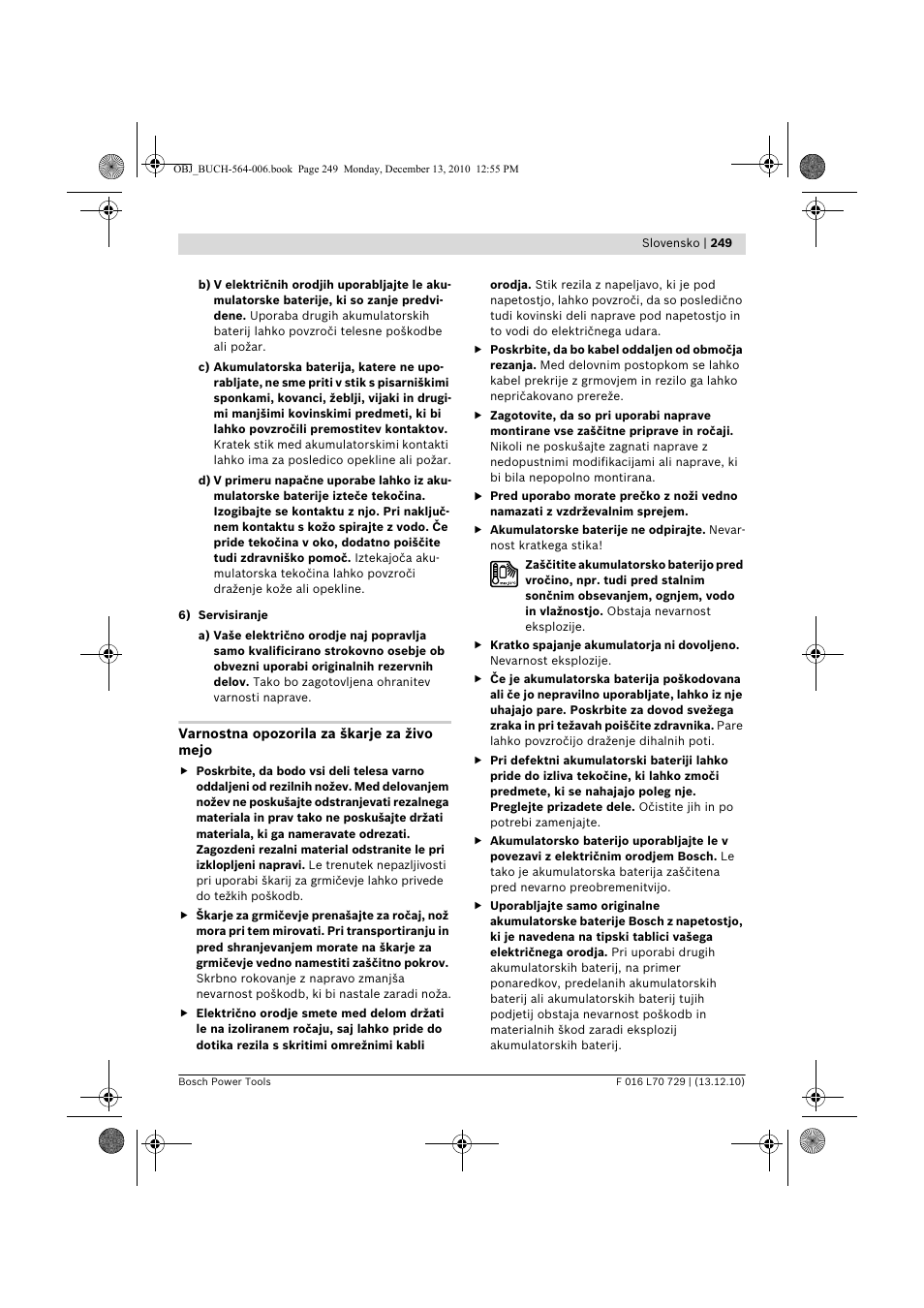 Bosch AHS 52 LI User Manual | Page 249 / 297