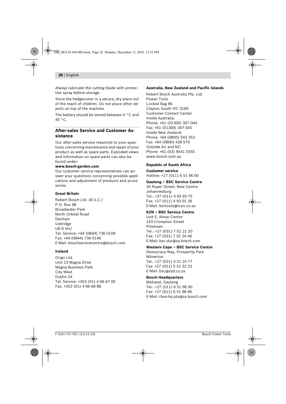 Bosch AHS 52 LI User Manual | Page 26 / 297