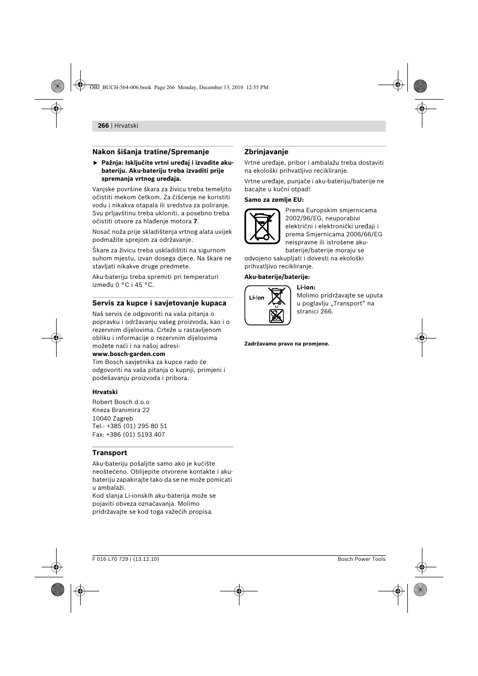 Bosch AHS 52 LI User Manual | Page 266 / 297