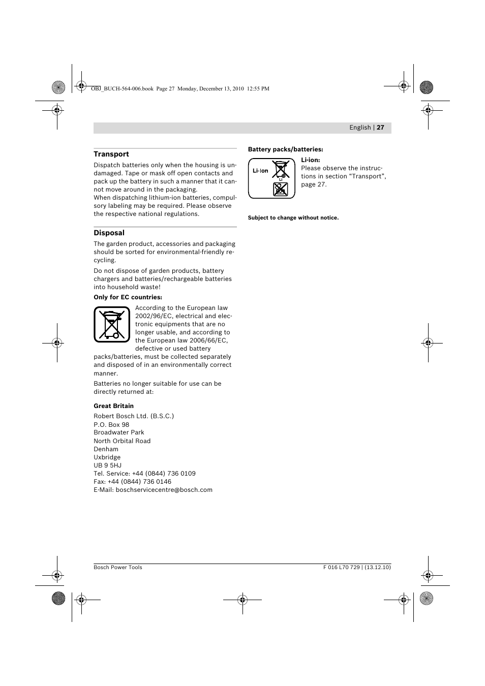 Bosch AHS 52 LI User Manual | Page 27 / 297