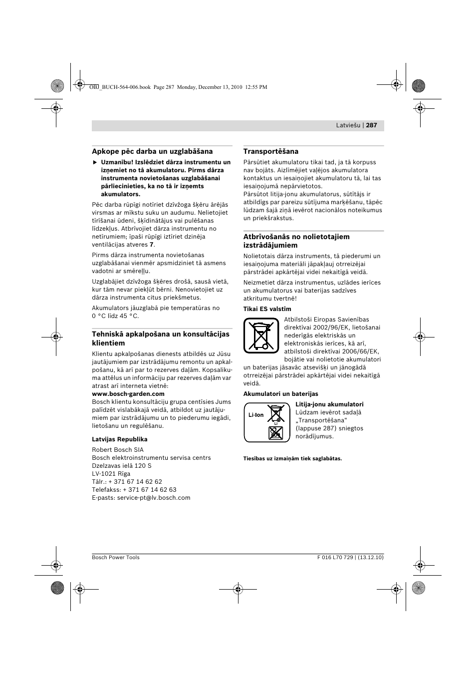 Bosch AHS 52 LI User Manual | Page 287 / 297