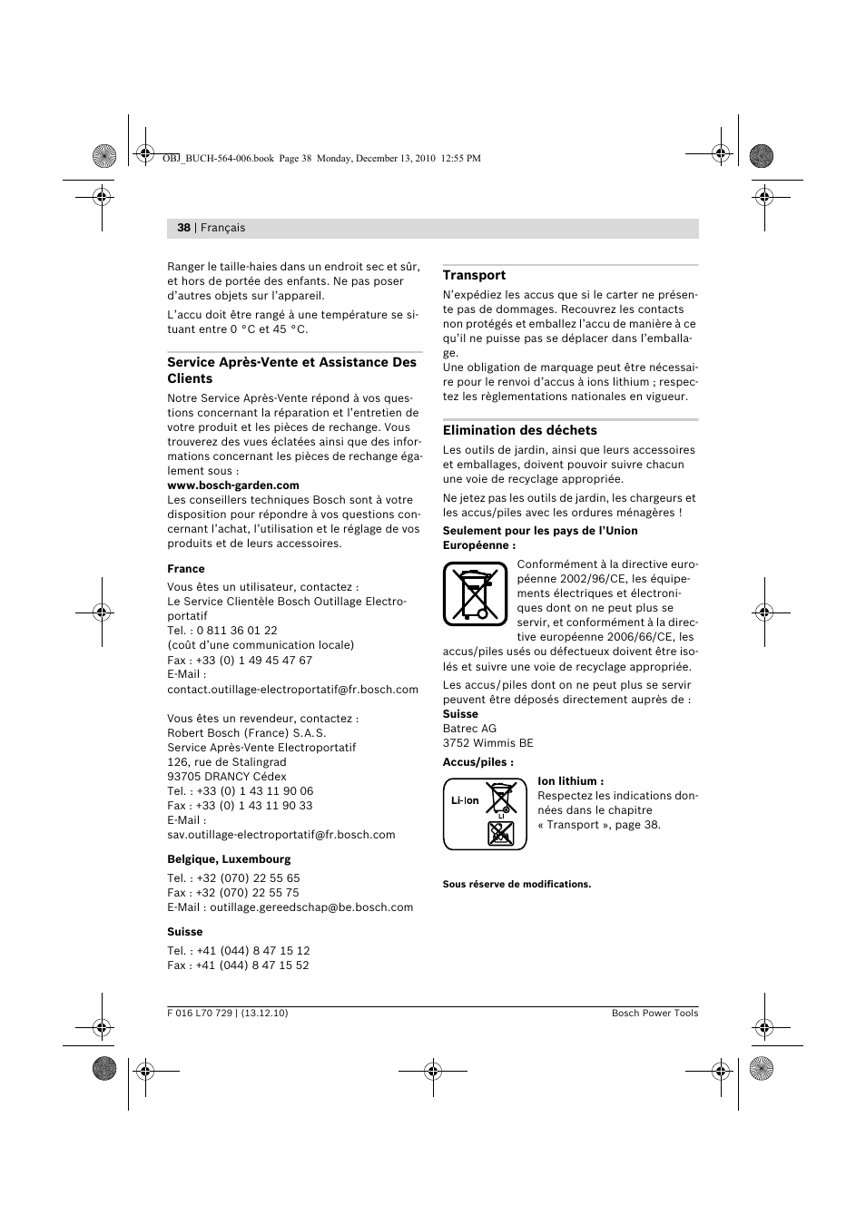 Bosch AHS 52 LI User Manual | Page 38 / 297