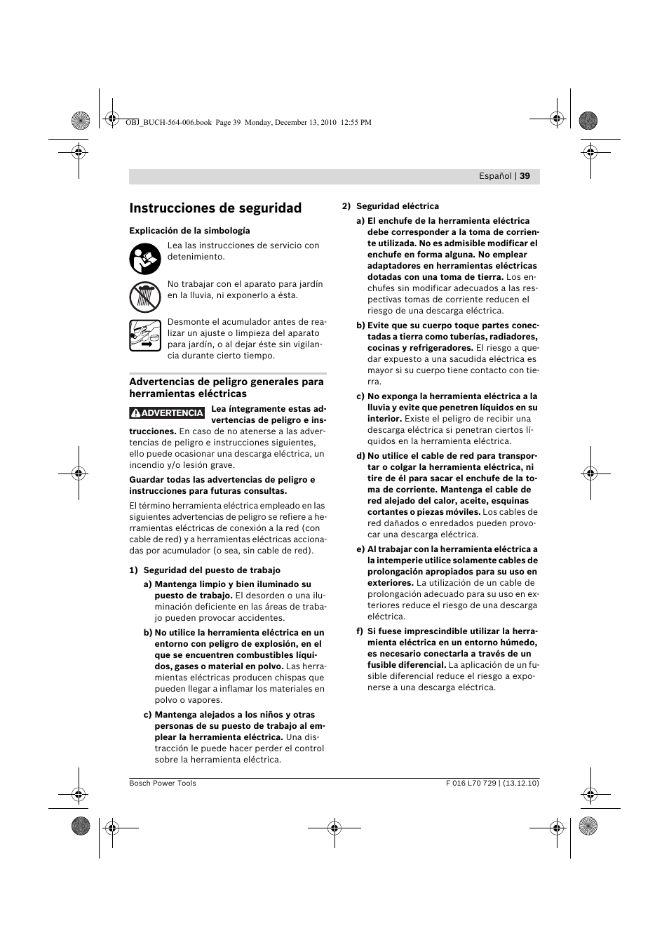 Instrucciones de seguridad | Bosch AHS 52 LI User Manual | Page 39 / 297