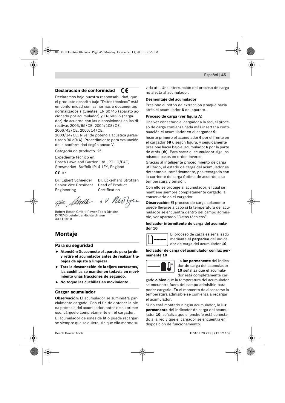 Montaje | Bosch AHS 52 LI User Manual | Page 45 / 297