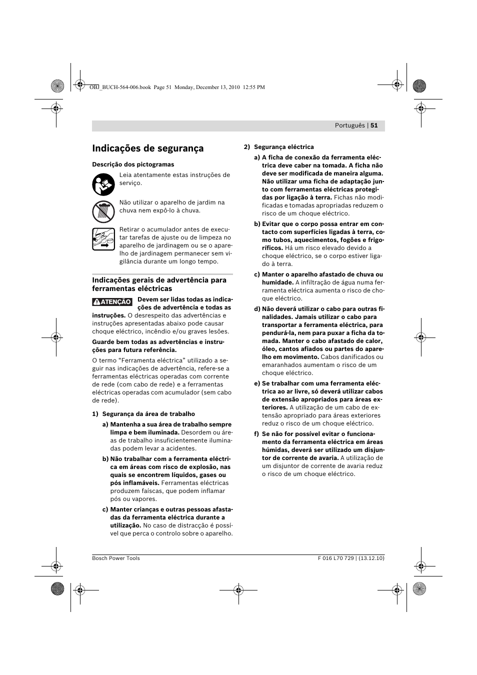 Indicações de segurança | Bosch AHS 52 LI User Manual | Page 51 / 297