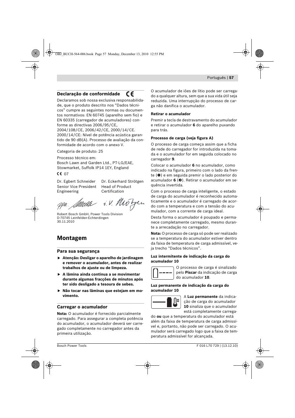 Montagem | Bosch AHS 52 LI User Manual | Page 57 / 297