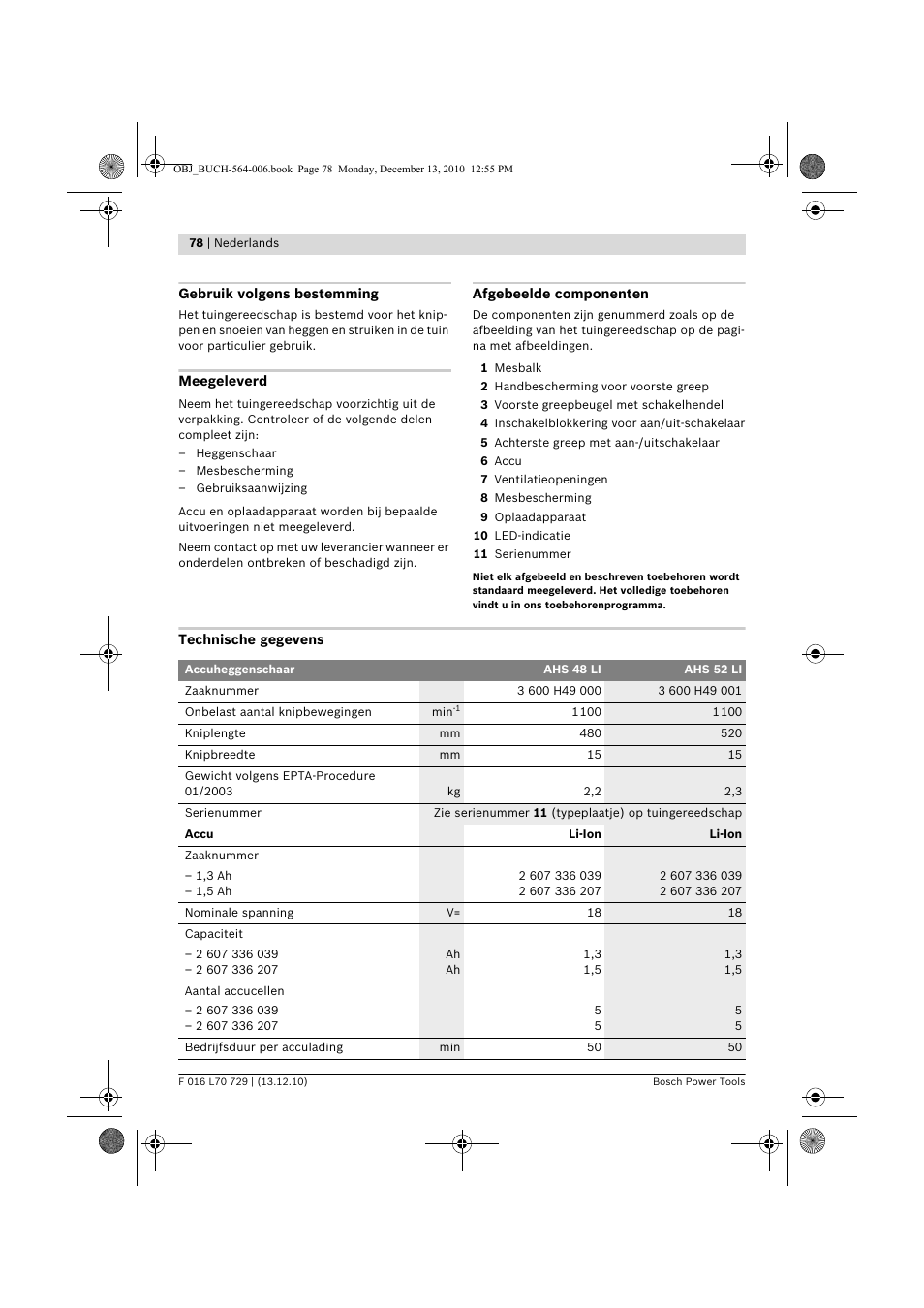 Bosch AHS 52 LI User Manual | Page 78 / 297