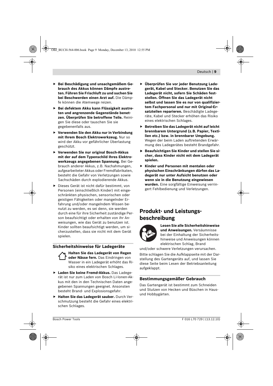 Produkt- und leistungs- beschreibung | Bosch AHS 52 LI User Manual | Page 9 / 297