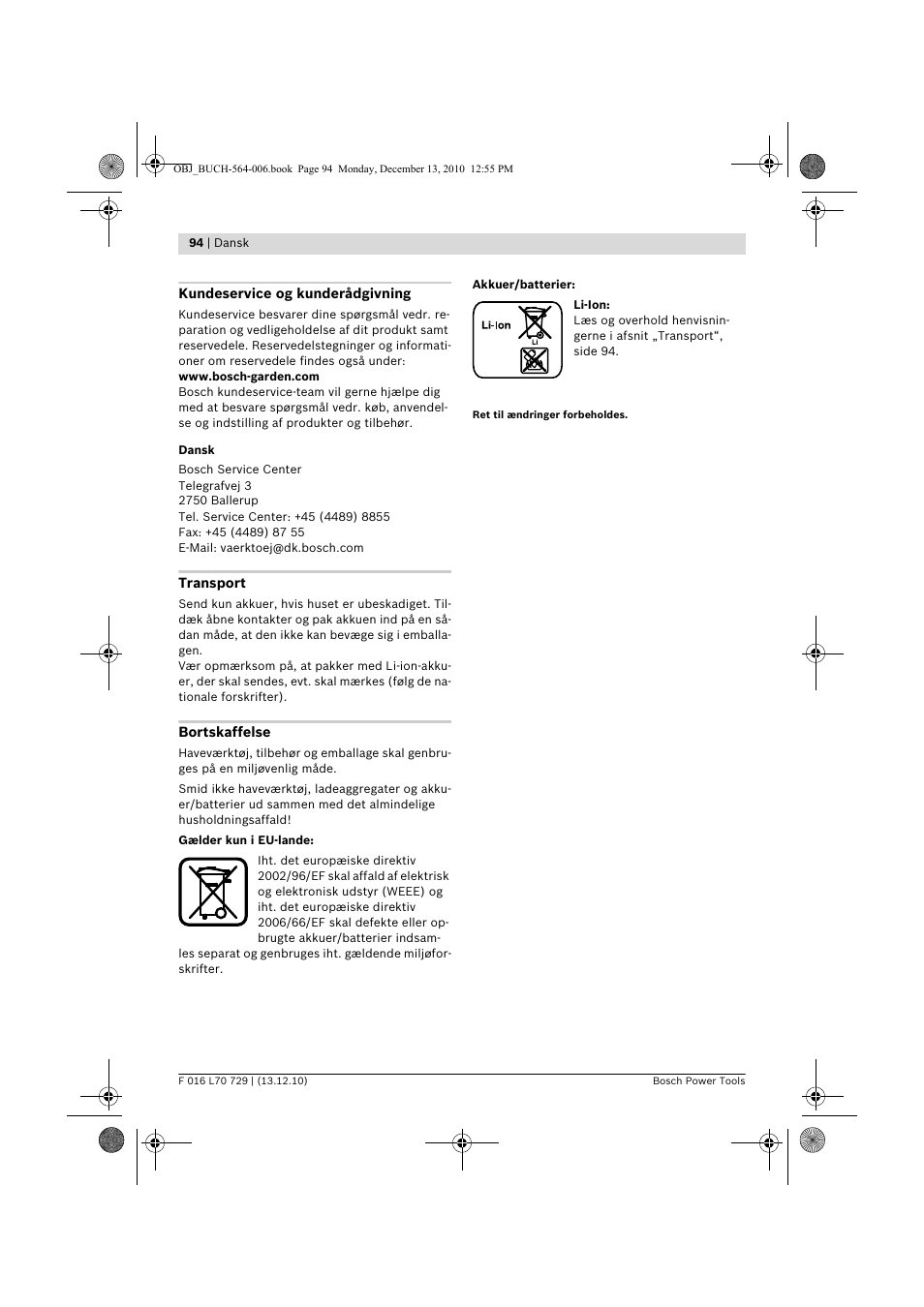 Bosch AHS 52 LI User Manual | Page 94 / 297