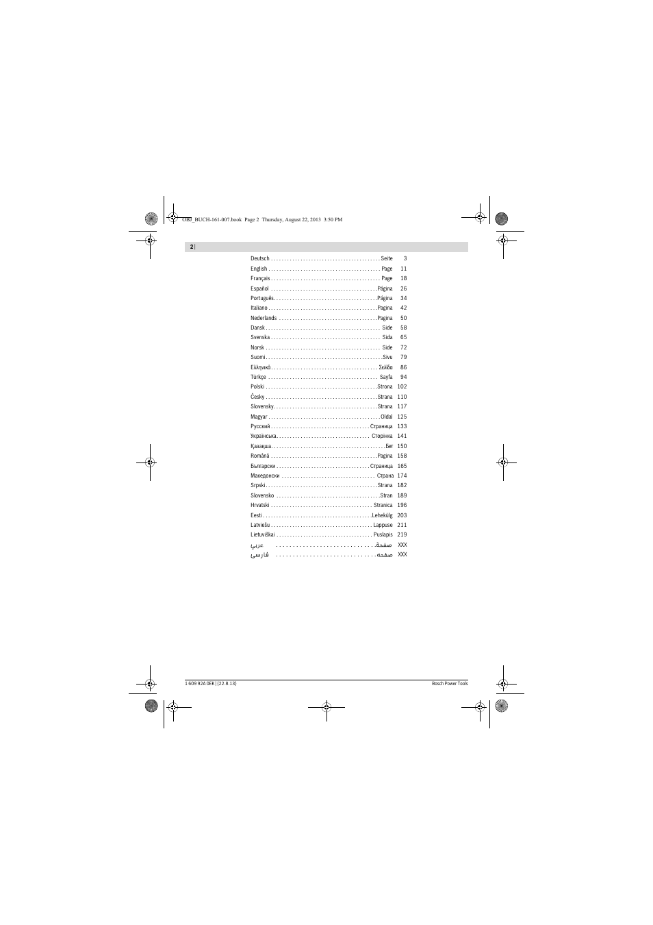 Bosch GWS 780 C Professional User Manual | Page 2 / 261