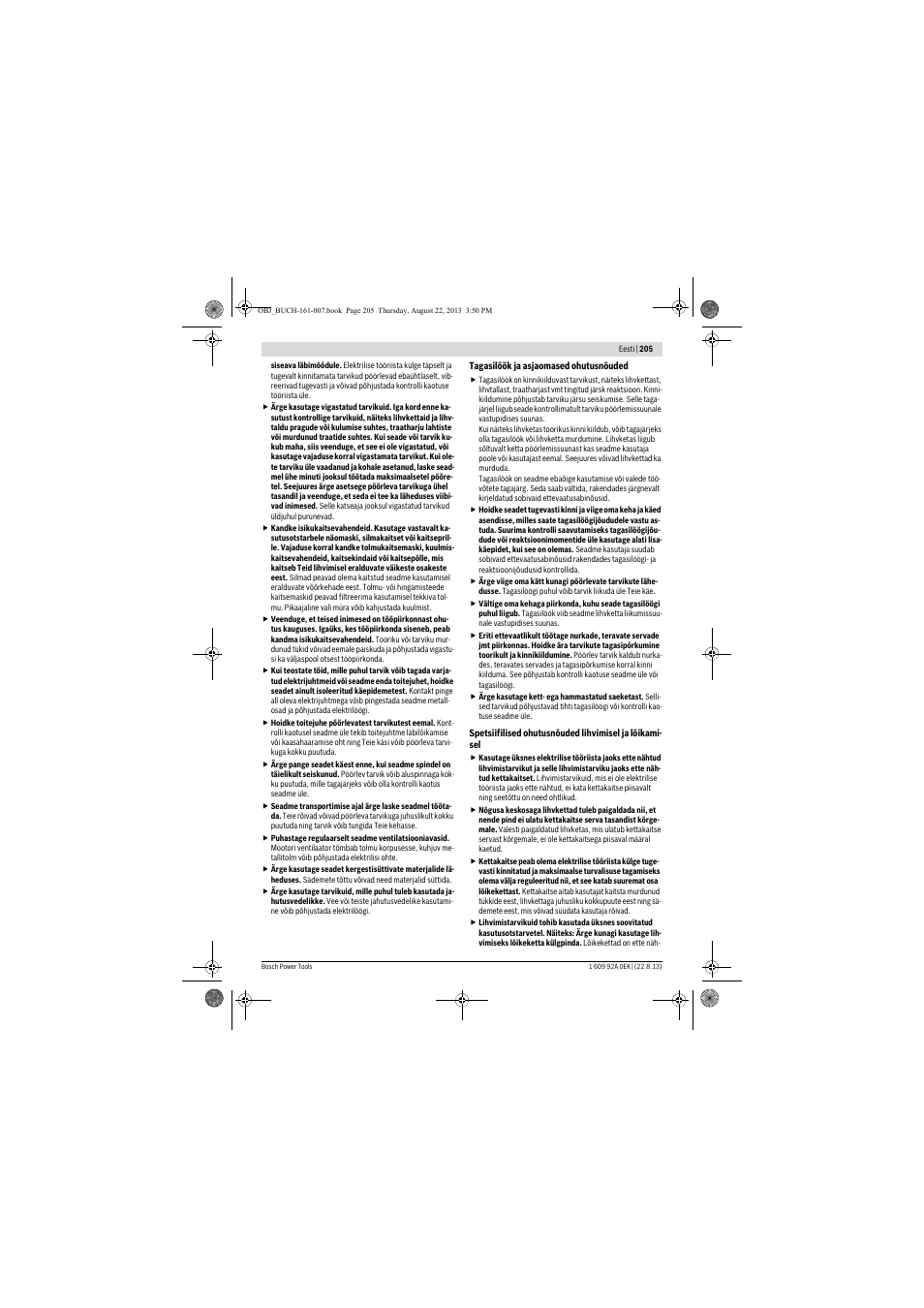 Bosch GWS 780 C Professional User Manual | Page 205 / 261