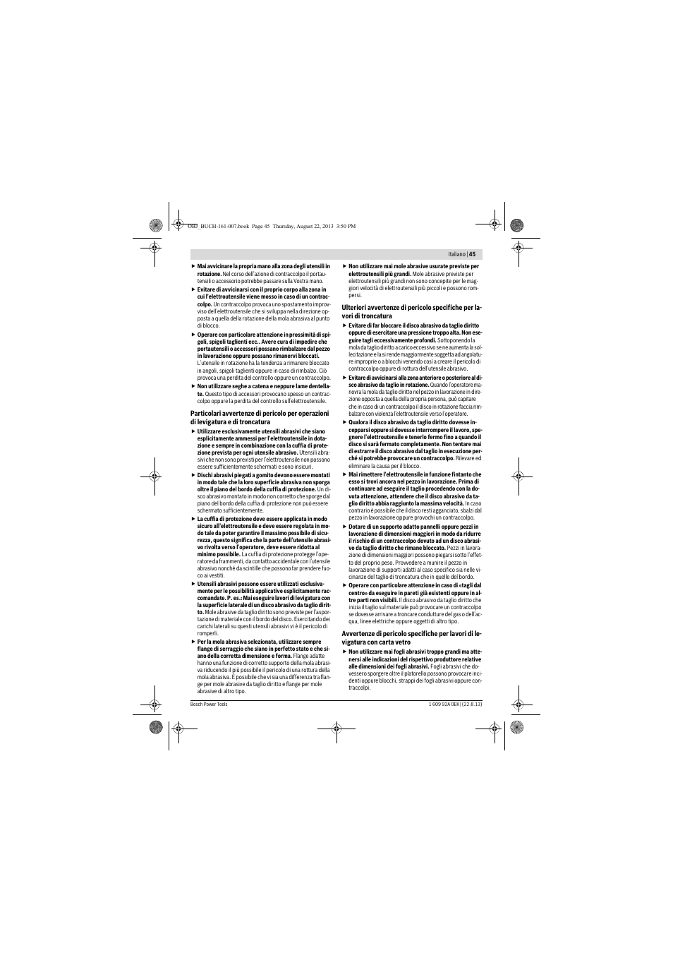 Bosch GWS 780 C Professional User Manual | Page 45 / 261