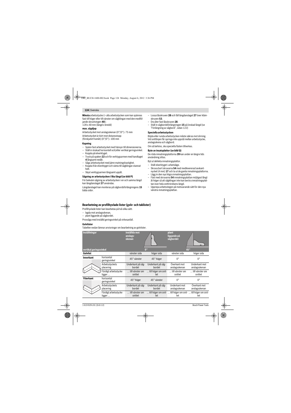 Bosch GCM 12 JL Professional User Manual | Page 124 / 384