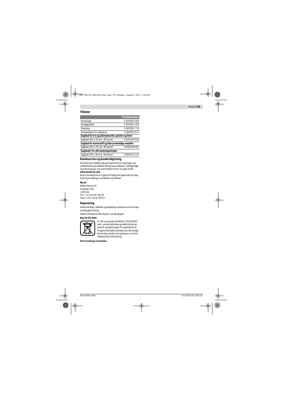 Bosch GCM 12 JL Professional User Manual | Page 139 / 384