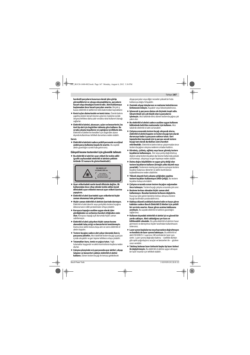 Bosch GCM 12 JL Professional User Manual | Page 167 / 384