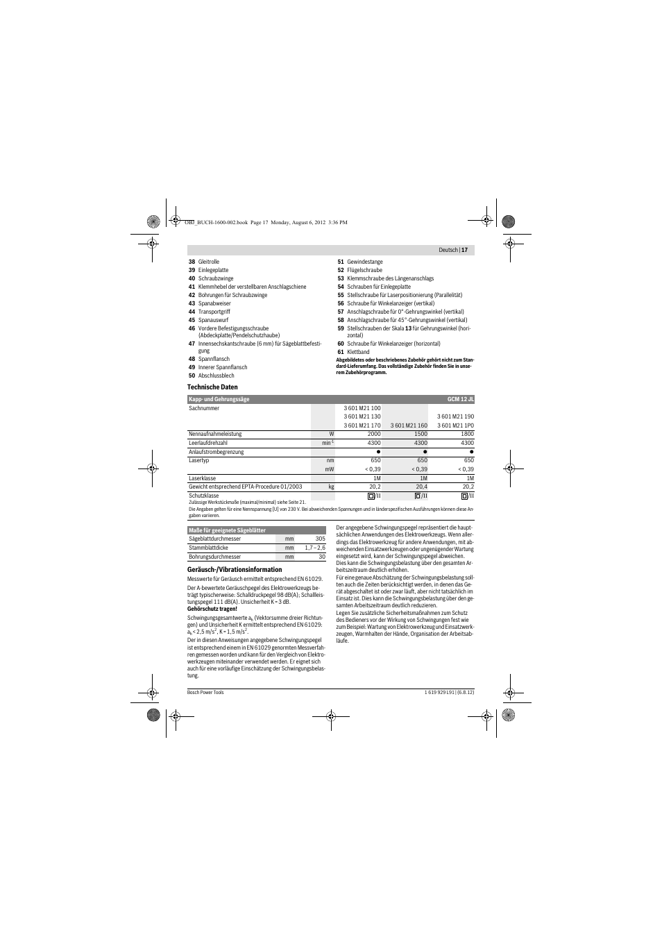 Bosch GCM 12 JL Professional User Manual | Page 17 / 384